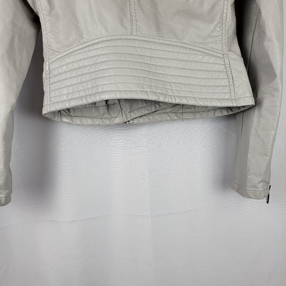 BLANK NYC Faux Leather Moto Jacket Size Small grey - Picture 7 of 10